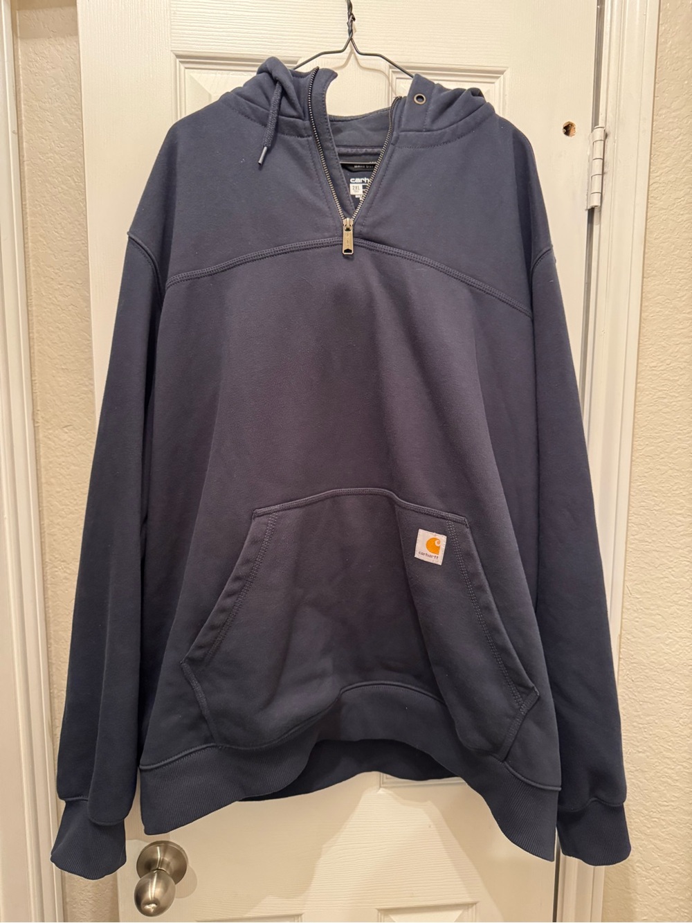 Carhartt Navy Rain Defender Hoodie Loose Fit - Size 2XL Tall